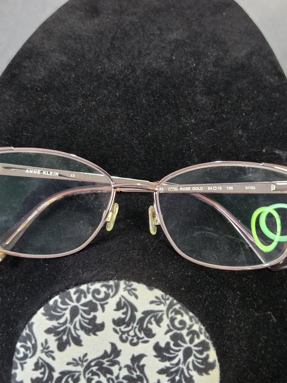 Anne Klein Eyeglasses Frames AK5053 770 Rose Gold Metal Cat Eye 54-15-135 Womens